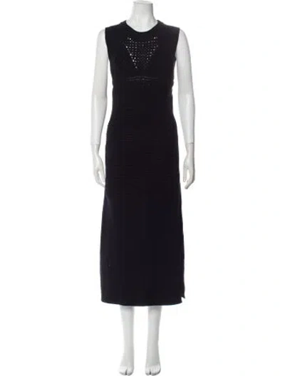 Pre-owned Altuzarra Crew Neck Long Dress In Black