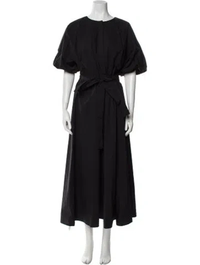 Pre-owned Altuzarra Crew Neck Long Dress In Black