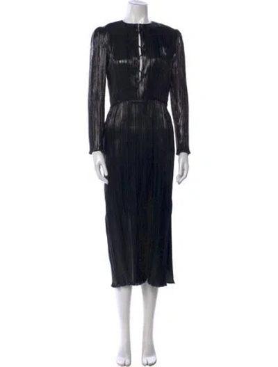 Pre-owned Altuzarra Crew Neck Long Dress In Black