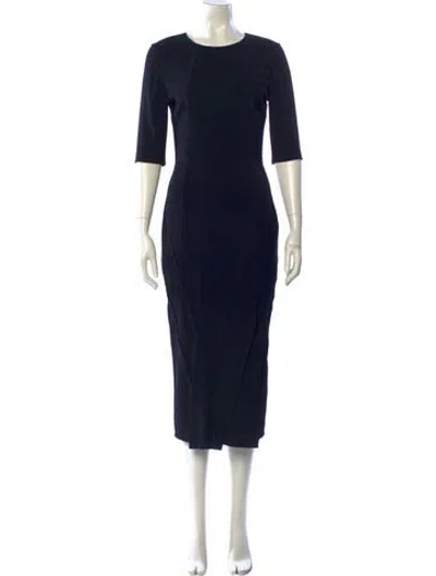 Pre-owned Altuzarra Crew Neck Long Dress In Black
