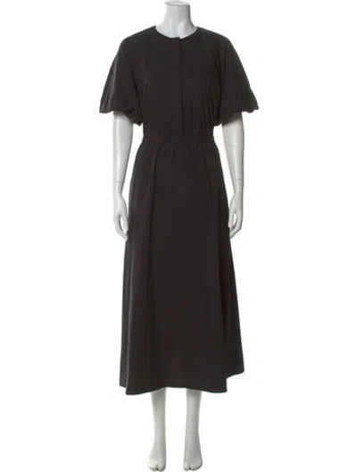 Pre-owned Altuzarra Crew Neck Long Dress In Black