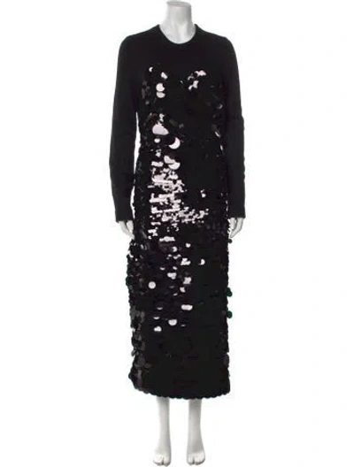 Pre-owned Altuzarra Crew Neck Long Dress In Black