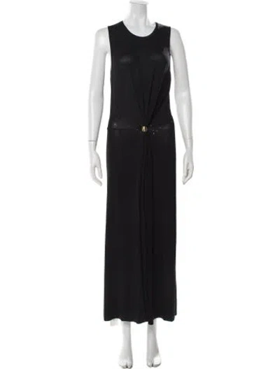 Pre-owned Altuzarra Crew Neck Long Dress In Black