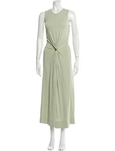 Pre-owned Altuzarra Crew Neck Long Dress In Green