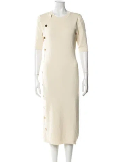 Pre-owned Altuzarra Crew Neck Long Dress In Neutral