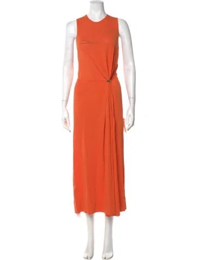 Pre-owned Altuzarra Crew Neck Long Dress In Orange