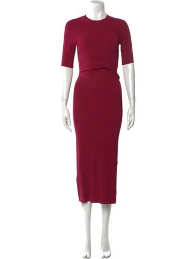 Pre-owned Altuzarra Crew Neck Long Dress In Red