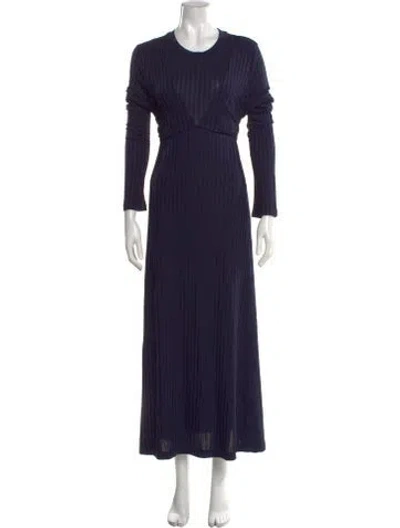Pre-owned Altuzarra Crew Neck Long Dress W/ Tags In Blue