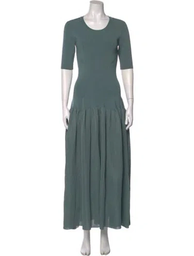 Pre-owned Altuzarra Crew Neck Long Dress W/ Tags In Green