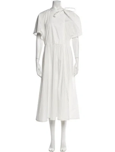 Pre-owned Altuzarra Crew Neck Long Dress In White