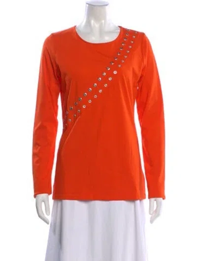 Pre-owned Altuzarra Crew Neck Long Sleeve Top In Orange