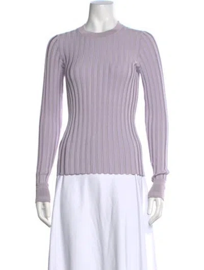Pre-owned Altuzarra Crew Neck Long Sleeve Top In Purple