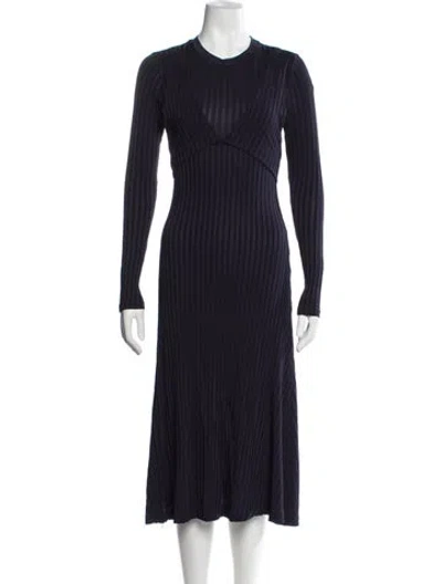 Pre-owned Altuzarra Crew Neck Midi Length Dress In Blue/purple