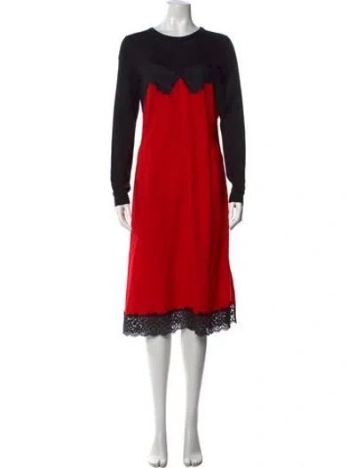 Pre-owned Altuzarra Crew Neck Midi Length Dress In Multi