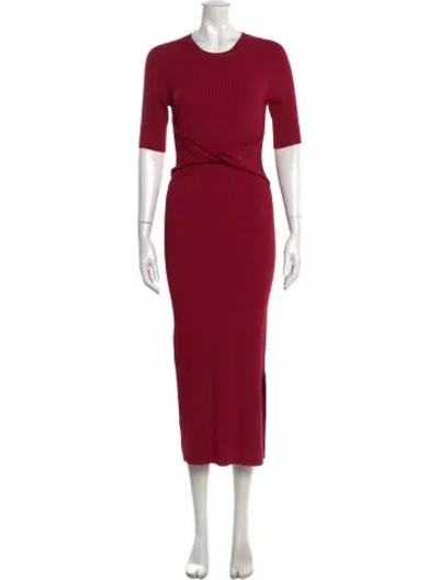 Pre-owned Altuzarra Crew Neck Midi Length Dress In Red