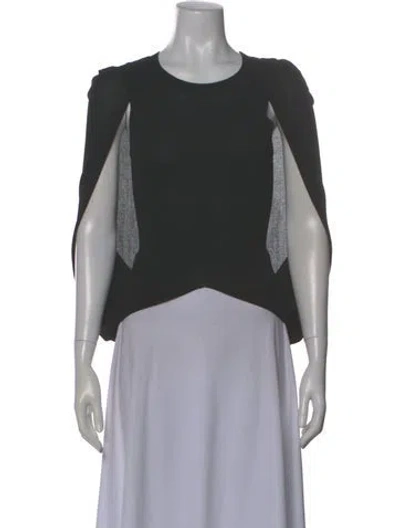 Pre-owned Altuzarra Crew Neck Short Sleeve Blouse In Gray