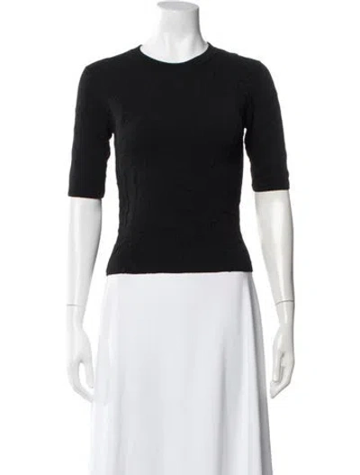 Pre-owned Altuzarra Crew Neck Short Sleeve Top In Black