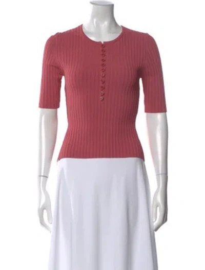 Pre-owned Altuzarra Crew Neck Short Sleeve Top In Pink