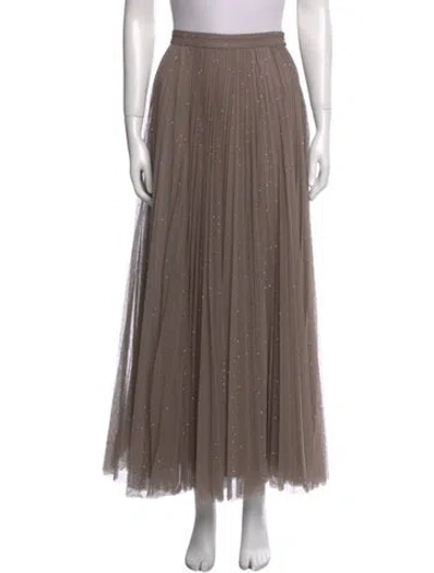 Pre-owned Altuzarra Crystal Embellishments Midi Length Skirt W/ Tags In Neutral
