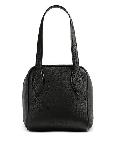 Altuzarra Cubetto Leather Top Handle Bag In Black