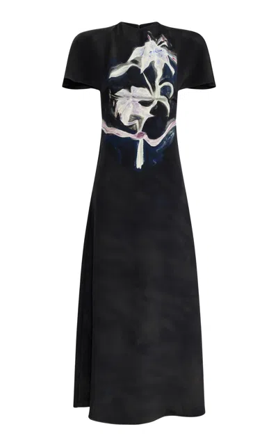 Altuzarra Daisy Silk Maxi Dress In Black