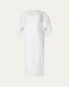 Altuzarra Danielle Balloon Sleeve Cotton Blend Eyelet Dress In Optic White