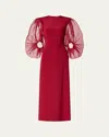 Altuzarra Danielle Silk Cady Midi Dress In Syrah