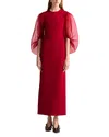 Altuzarra Danielle Silk Cady Midi Dress In Syrah