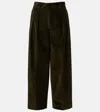 Altuzarra Dash Cotton Corduroy Barrel-leg Pants In Brown