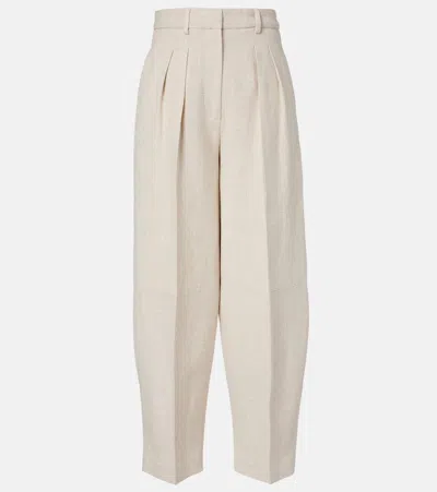 Altuzarra Dash Cropped Barrel-leg Pants In White