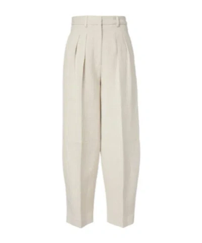 Altuzarra Dash Cropped Barrel-leg Pants In White