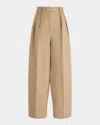 Altuzarra Dash High-rise Cotton Wide-leg Pants In Brown