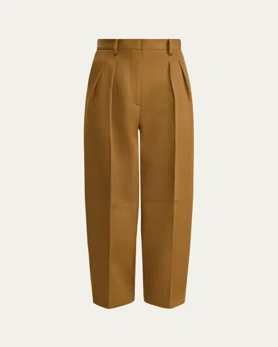 Altuzarra Dash Tailored Crepe Straight-leg Pants In Brown