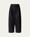 Altuzarra Dash Pleated Wool Tapered Pants In Black