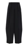 Altuzarra Dash Pleated Wool Tapered Pants In Black