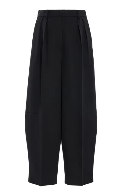 Altuzarra Dash Pleated Wool Tapered Pants In Black