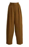Altuzarra Dash Tailored Crepe Straight-leg Pants In Brown