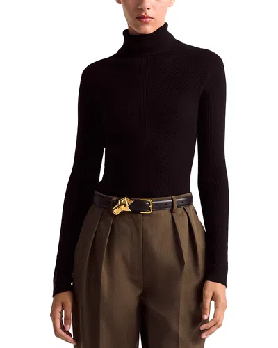 Altuzarra Demi Cashmere Ribbed Turtleneck Sweater In Black