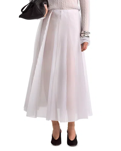 Altuzarra Dex Silk Pleated Skirt In Moonlight