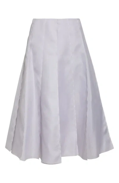 Altuzarra Pleated Silk-organza Midi Skirt In White