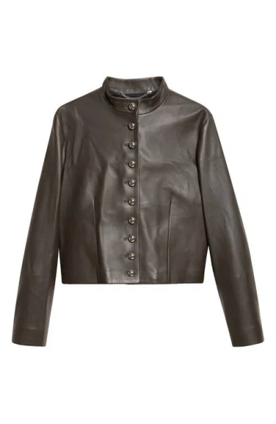 Altuzarra Dixon Leather Jacket In Brown