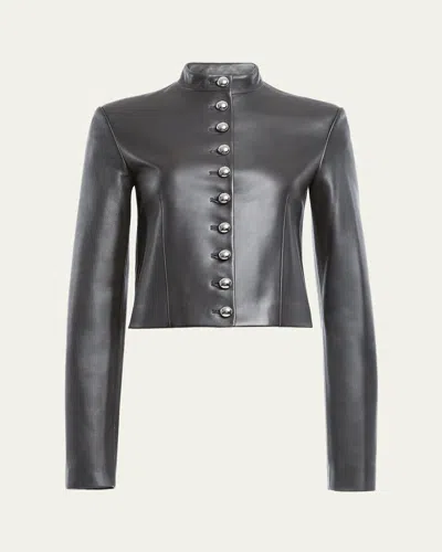 Altuzarra Dixon Leather Jacket In Fudge