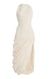 Altuzarra Dora Gathered Maxi Dress In White