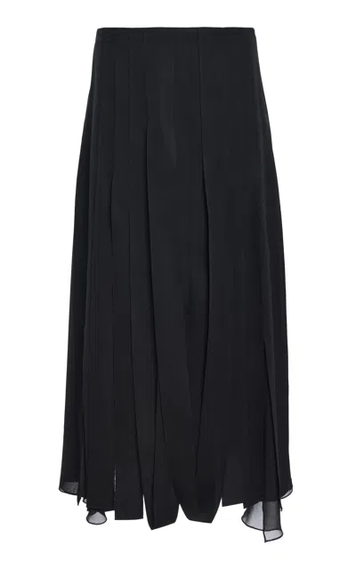 Altuzarra Dorothea Silk Midi Skirt In Black