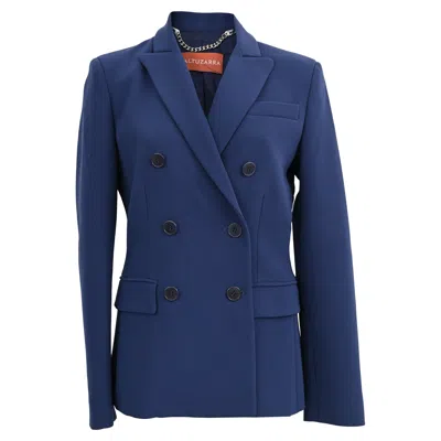 Altuzarra Double-breasted Blazer With Pockets In Navy Blue Wool