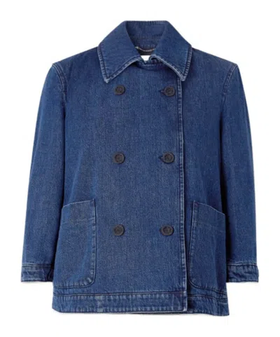 Altuzarra Double-breasted Denim Jacket In Blue