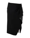 Altuzarra Draped Pencil Skirt In Black Triacetate In Black