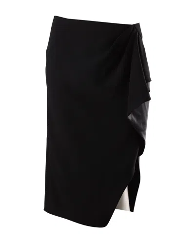 Altuzarra Draped Pencil Skirt In Black Triacetate
