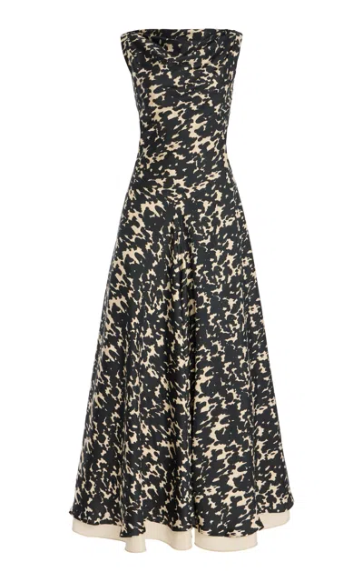 Altuzarra Drina Printed Silk Maxi Dress In Print