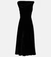 Altuzarra Drina Satin Midi Dress In Black